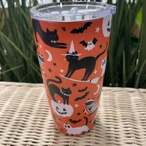 Halloween Black Cats in Costumes Insulated Stainless Tumbler Clementine NEW